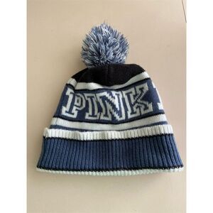Victoria's Secret PINK Women's Pom Pom Beanie Hat Multicolor Winter